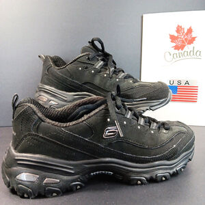 Size 6 Skechers Womens D'Lites Black Sneakers Shoes Casual 11949 Very Clean